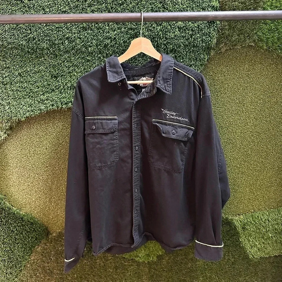 Vintage Harley Davidson Button-up Shirt Size XL - Picture 1 of 5